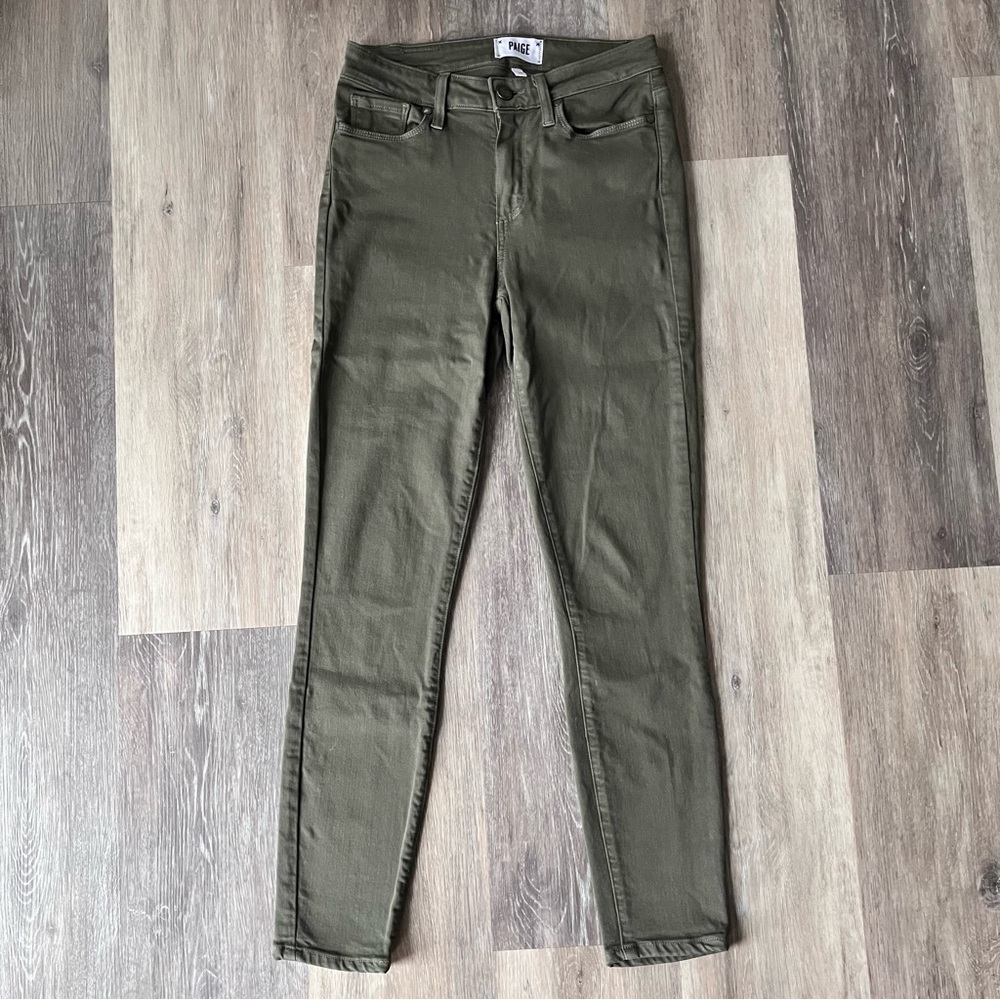 Paige Nordstrom Skinny Jeans Olive Green